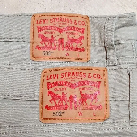 Lot of 2 Levi's 502 Jeans Size 54x30 (Actual 54x28) Tapered Leg Stretch Denim - Picture 2 of 15